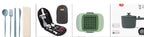 8pcs Camp Kitchen Cooking Utensil Set Travel Organizer Grill Accessories PortableGear For BBQ