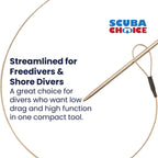 Spearfishing Compact Stainless Steel Fish Stringer Cable & 4.75" Rod