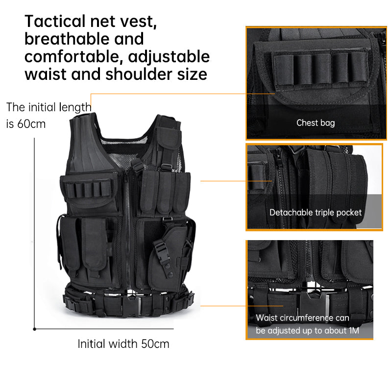 Wholesale Outdoor 6000D Nylon Multi-Pocket Gear Hunting Camouflage Training Equipment