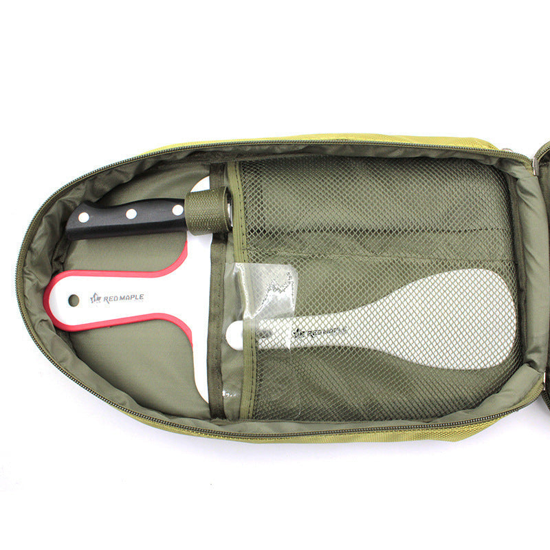 8pcs Camp Kitchen Cooking Utensil Set Travel Organizer Grill Accessories PortableGear For BBQ