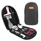8pcs Camp Kitchen Cooking Utensil Set Travel Organizer Grill Accessories PortableGear For BBQ