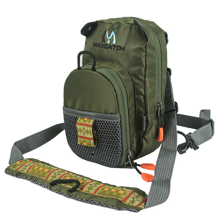 Multi-functional Fly Fishing Tackle Bag with Multiple Pockets, Unisex Chest Pack,Shoulder Bag
