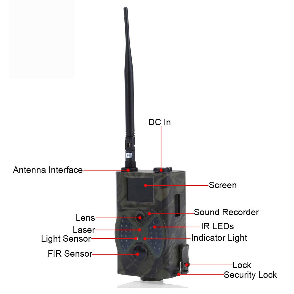 HC300M Hunting Trail Camera Email MMS GSM Trap Camera 12MP 1080P Night Vision GPRS Infrared Wild Hunting Camera Wildlife