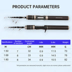 Portable Ultra - Short Carbon Fiber Telescopic Fishing Rod: 1.5m/1.68m/1.8m Options Sea Fishing