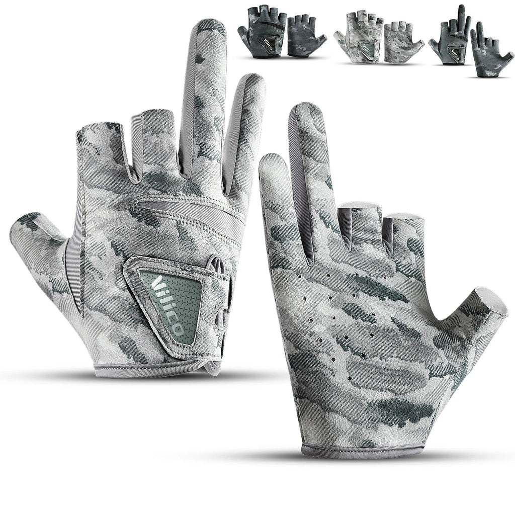 Outdoor fishing equipment -  comfortable breathable leak proof 3-finger lure fishing gloves