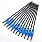 Musen 12Pcs 17 Archery Hunting Crossbow Bolt Carbon Arrow With 4 Vanes Crossbow Arrow