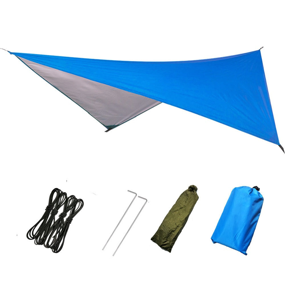 Outdoor Supplies Multifunctional Triangular Canopy Waterproof Rain Proof Sunscreen Tent