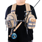 Multi-functional Fly Fishing Tackle Bag with Multiple Pockets, Unisex Chest Pack,Shoulder Bag