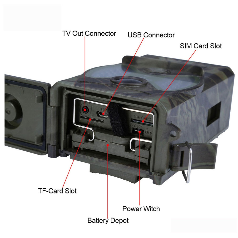 HC300M Hunting Trail Camera Email MMS GSM Trap Camera 12MP 1080P Night Vision GPRS Infrared Wild Hunting Camera Wildlife