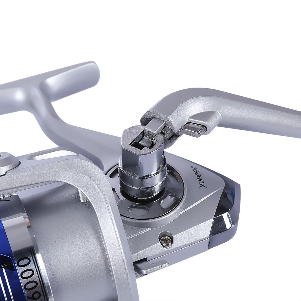 YUMOSHI AF1000-7000 12BB Gear Ratio 5.5:1 Half Metal Fishing Spinning Reel