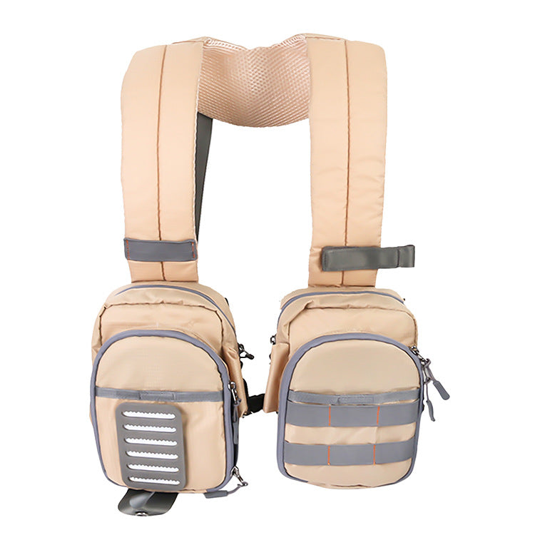 Multi-functional Fly Fishing Tackle Bag with Multiple Pockets, Unisex Chest Pack,Shoulder Bag
