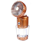 Portable Outdoor LED Camping Lantern With Fan Solar Charge Rechargeable Light Hanging