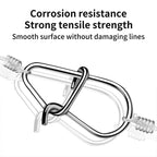 100PCS Stainless Steel Fishing Swivels – Corrosion-resistant for lures/hooks, saltwater/freshwater.