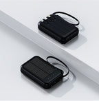 Solar Charging Unit With Cable Camping Portable Large Capacity Mobile Power Supply