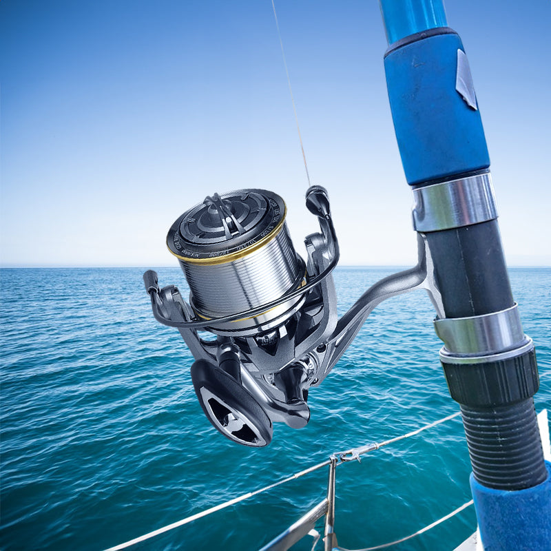 17+1BB 8000-14000 Series Aluminum Alloy Spool Fishing Reel, 4.8:1 Gear Ratio