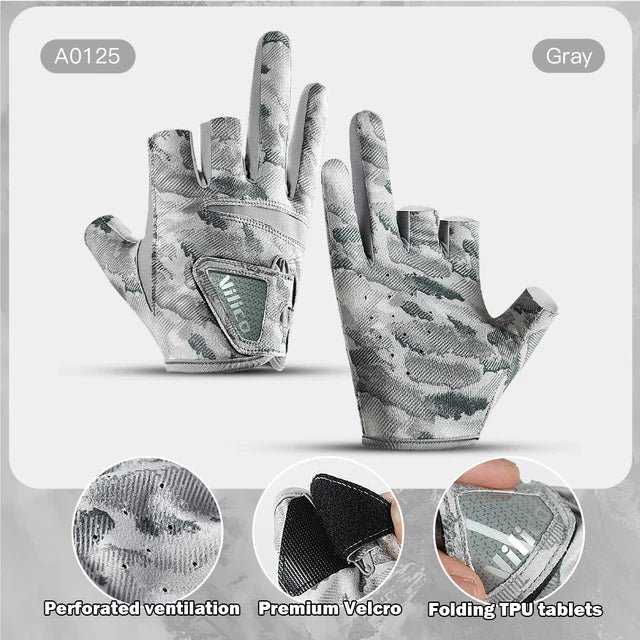 Outdoor fishing equipment -  comfortable breathable leak proof 3-finger lure fishing gloves