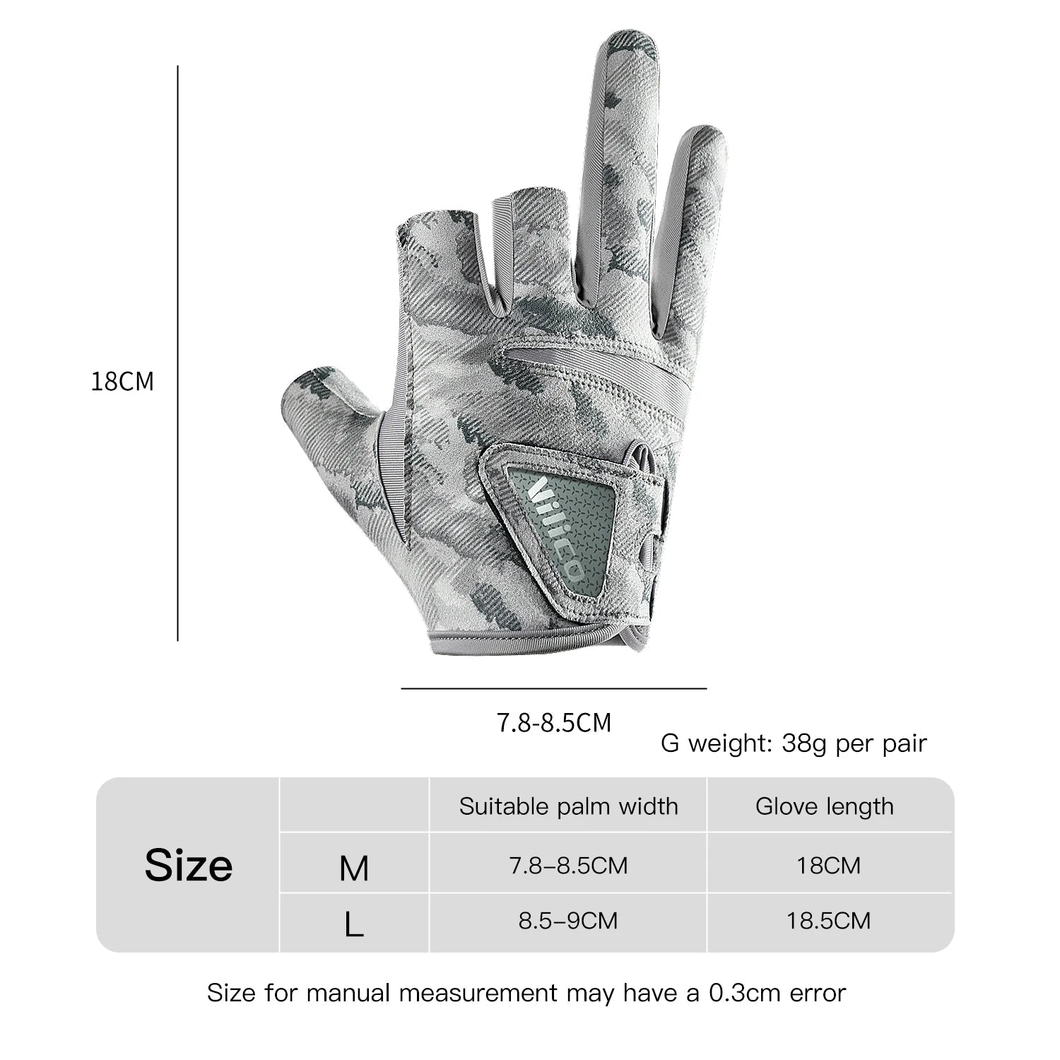 Outdoor fishing equipment -  comfortable breathable leak proof 3-finger lure fishing gloves