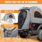 Umbrauto 6.4-6.7FT Truck Bed Tent for 2 Person | 10-Min Quick Setup Waterproof PU3000 Camping Tent for Pickup Trucks