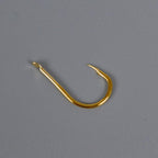 LEO 500pcs/box Multiple Sizes Golden Fishing Hooks Anti-corrosion Flat Head Barbed
