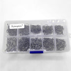 Rompin 500pcs/set mixed size #3~12 high carbon steel carp fishing hooks