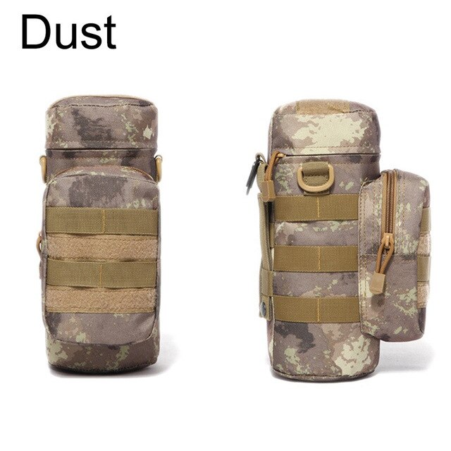 Outdoor Water Bottle Pouch Military Tactical Molle Kettle Case Waist Bag Multifunction Pockets