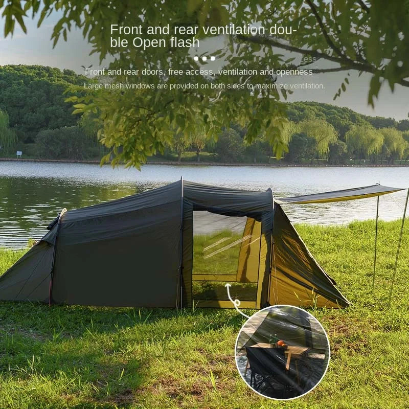 YOUSKY Tunnel Tent Outdoor Camping  Equipment Folding Portable Camping Family Tent