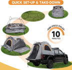 Umbrauto 6.4-6.7FT Truck Bed Tent for 2 Person | 10-Min Quick Setup Waterproof PU3000 Camping Tent for Pickup Trucks