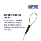 Spearfishing Compact Stainless Steel Fish Stringer Cable & 4.75" Rod