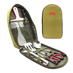 8pcs Camp Kitchen Cooking Utensil Set Travel Organizer Grill Accessories PortableGear For BBQ