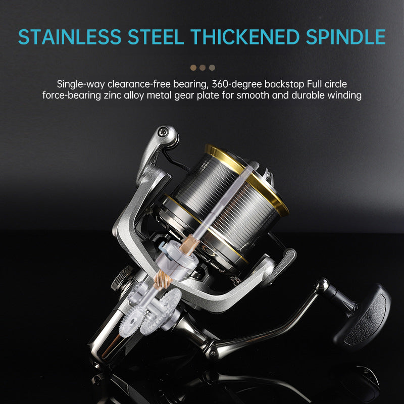 17+1BB 8000-14000 Series Aluminum Alloy Spool Fishing Reel, 4.8:1 Gear Ratio