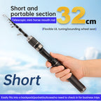 Portable Ultra - Short Carbon Fiber Telescopic Fishing Rod: 1.5m/1.68m/1.8m Options Sea Fishing