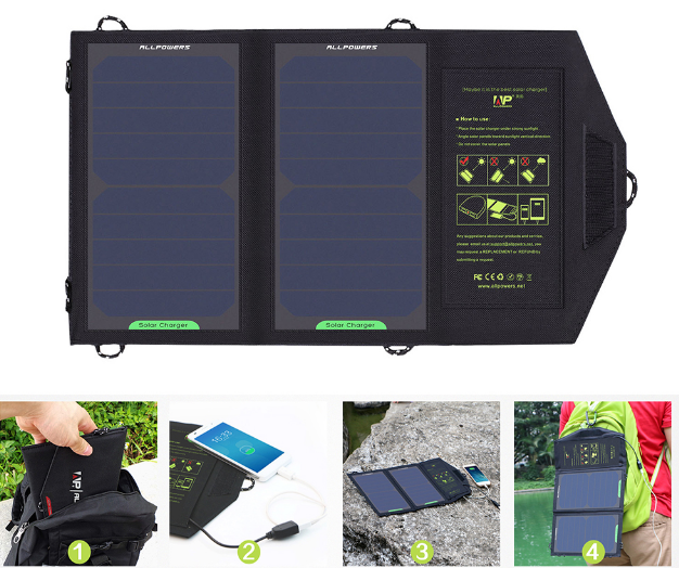 Solar Panel 10W 5V Solar Charger Portable Solar Battery Chargers Charging for Phone for Hiking
