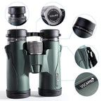 USCAMEL Binoculars 10x42 Military HD High Power Telescope Professional Hunting Outdoor,Army Green