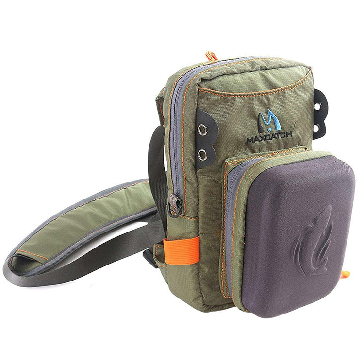 Multi-functional Fly Fishing Tackle Bag with Multiple Pockets, Unisex Chest Pack,Shoulder Bag