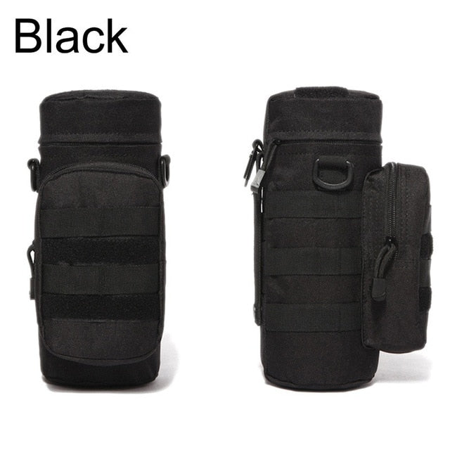Outdoor Water Bottle Pouch Military Tactical Molle Kettle Case Waist Bag Multifunction Pockets