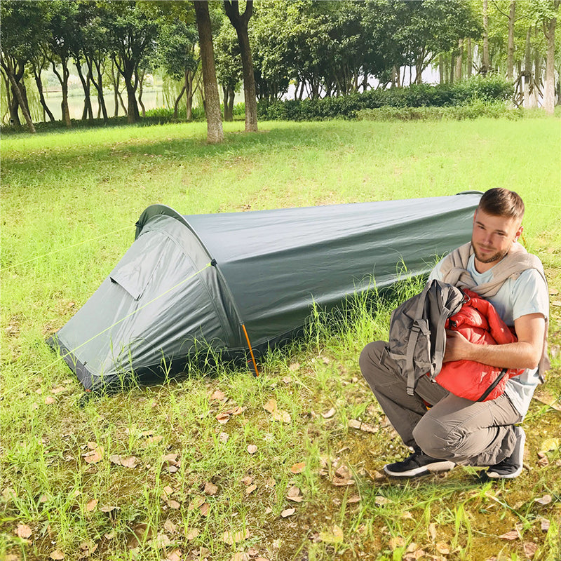 Lightweight single - person camping tent, outdoor camping sleeping bag,hikinggear, 2025