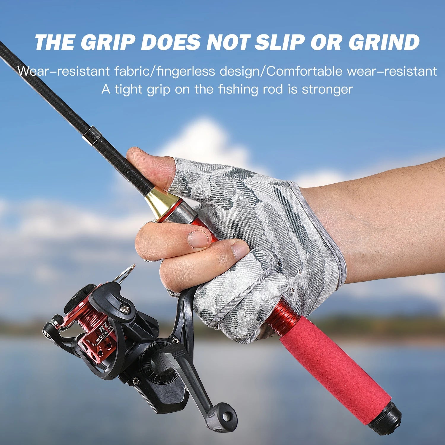 Outdoor fishing equipment -  comfortable breathable leak proof 3-finger lure fishing gloves
