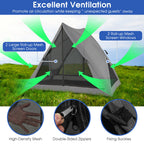 Pop-up Camping Tent for 2-3 People with Carry Bag and Rainfly for Backpacking Hiking