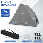 Pop-up Camping Tent for 2-3 People with Carry Bag and Rainfly for Backpacking Hiking