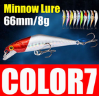 AFISHLURE Bass Wobblers Trout Fishing Lure  66mm/8g Minnow  Hard Baits Iscas Artificial Pesca Leurre