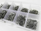 Rompin 500pcs/set mixed size #3~12 high carbon steel carp fishing hooks