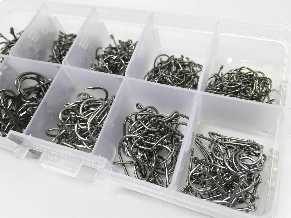 Rompin 500pcs/set mixed size #3~12 high carbon steel carp fishing hooks