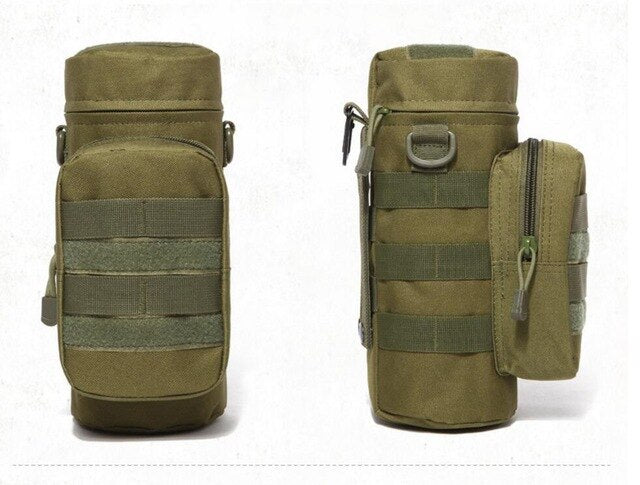 Outdoor Water Bottle Pouch Military Tactical Molle Kettle Case Waist Bag Multifunction Pockets
