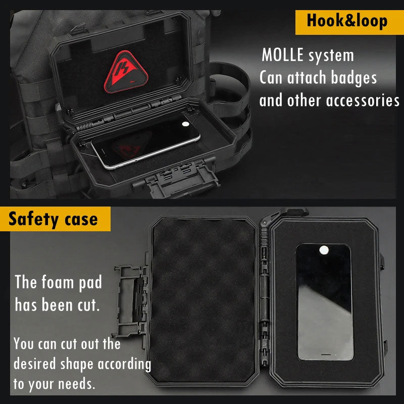 Tactical Waterproof Case Impact Resistance Protective Gear Cases with Double Sponge Shockproof