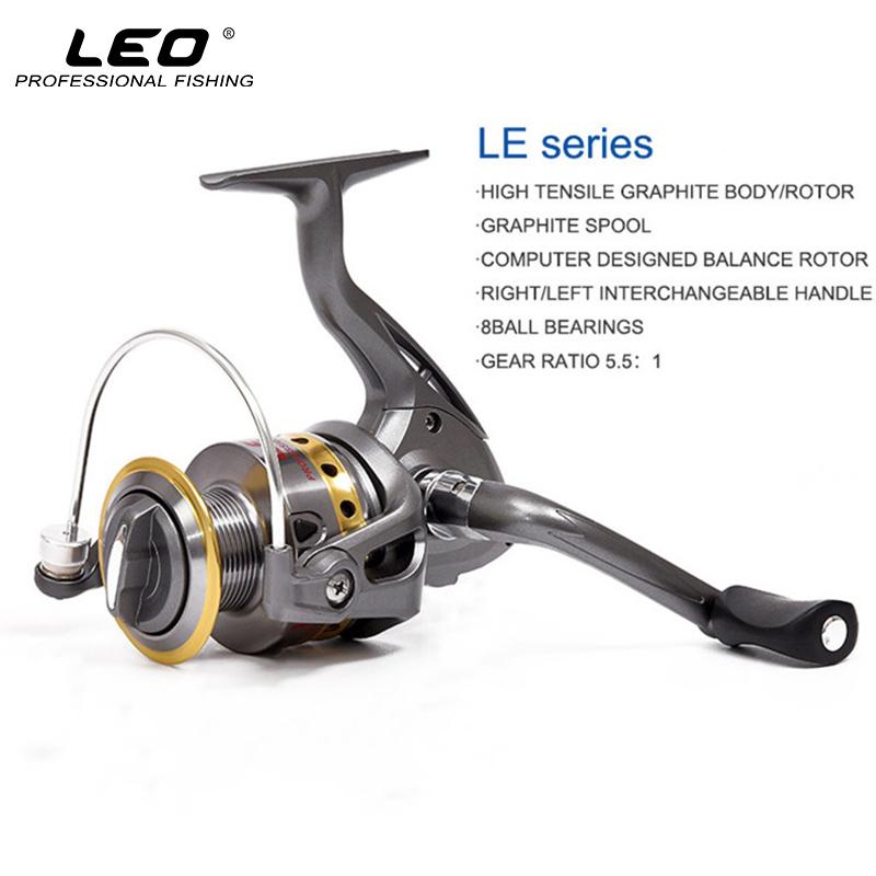 LEO  Half Metal Fishing Spinning Reel 8BB 5.5:1 Speed Ratio l  Lake River Fishing LE1000-7000