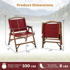 Portable and Lightweight Folding Camping Chair for Patio Picnic Leisure Fishing Travel