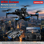 Lenovo M6 GPS Foldable Drone 8K Dual Camera 5G WIFI FPV Brushless Optical Flow Obstacle Avoidance Screen RC Quadcopter Drone
