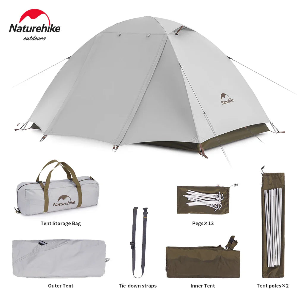 Naturehike Camping Tent 2-3 People Waterproof UPF50+ Camping Tent Outdoor Ultralight