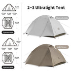 Naturehike Camping Tent 2-3 People Waterproof UPF50+ Camping Tent Outdoor Ultralight