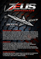 ZEUS BROADHEADS 100GR OR 125GR (3 PACK)